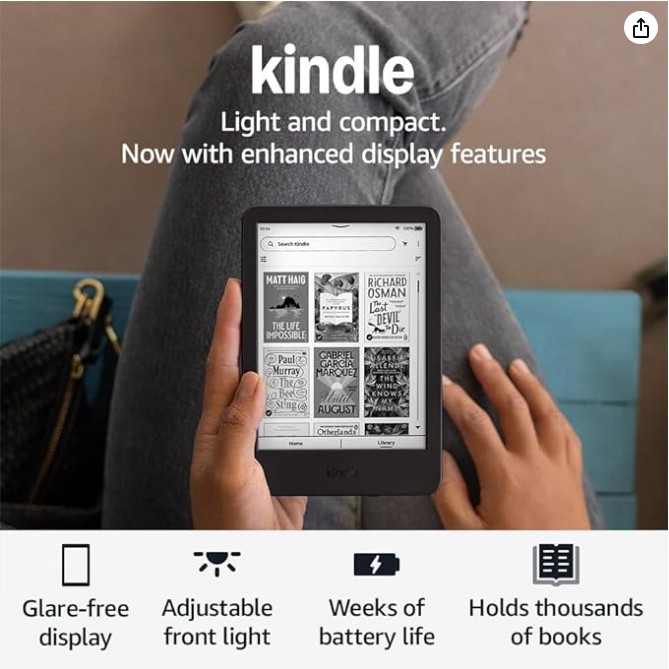 Amazon Kindle 16 GB (2024 model) - Light and compact, with fast page turns, and high contrast ratio – 16 GB – With Ads – Matcha