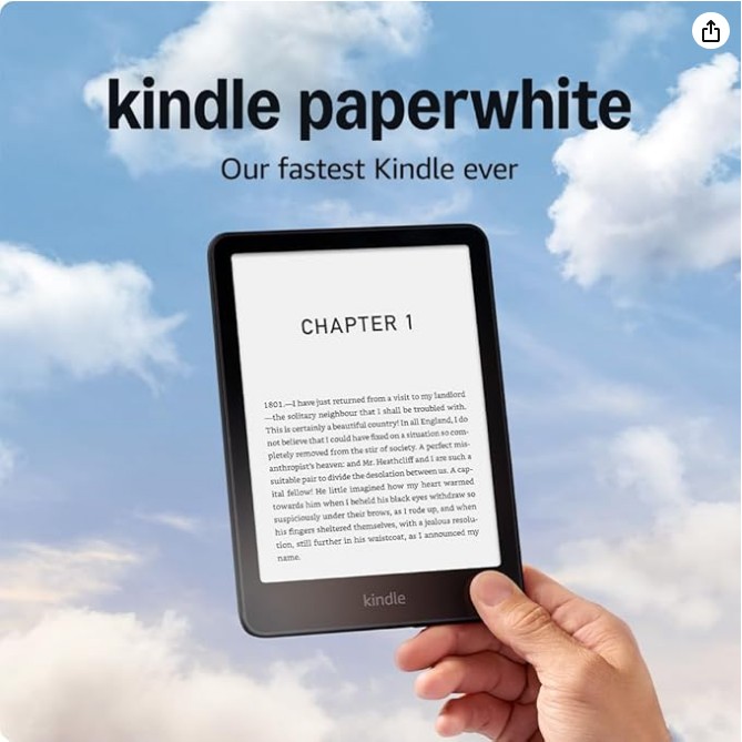 Amazon Kindle Paperwhite (2024 model) – 7" glare-free display and weeks of battery life – 16GB – Without Ads - Black